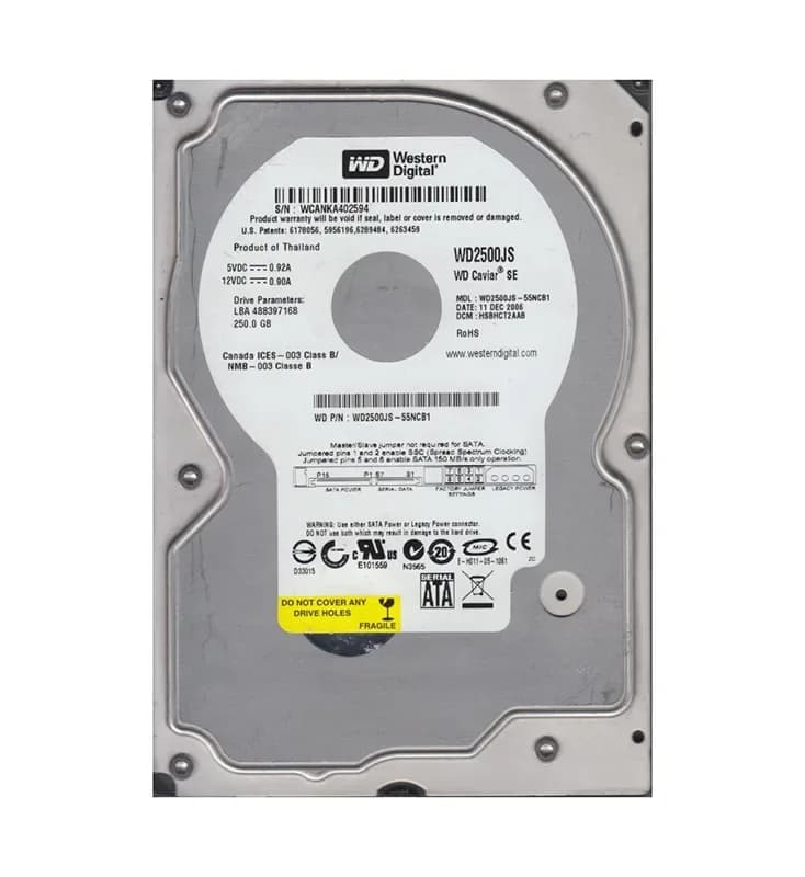 Western Digital WD2500JS-55NCB1 250GB 3Gb/s SATA