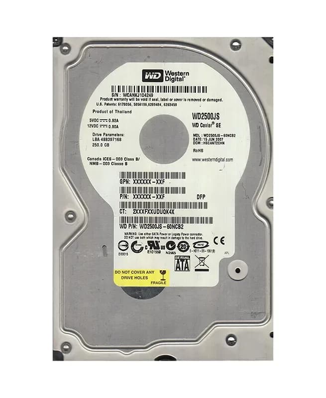 Western Digital WD2500JS-60NCB2 250GB 3Gb/s SATA