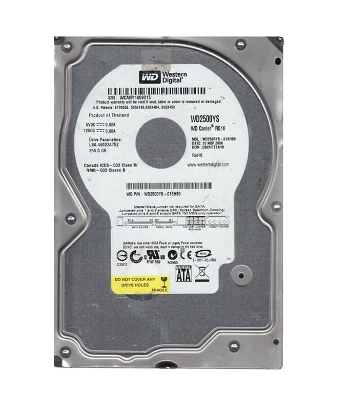 Western Digital WD2500YS-01SHB0 250GB 3Gb/s SATA