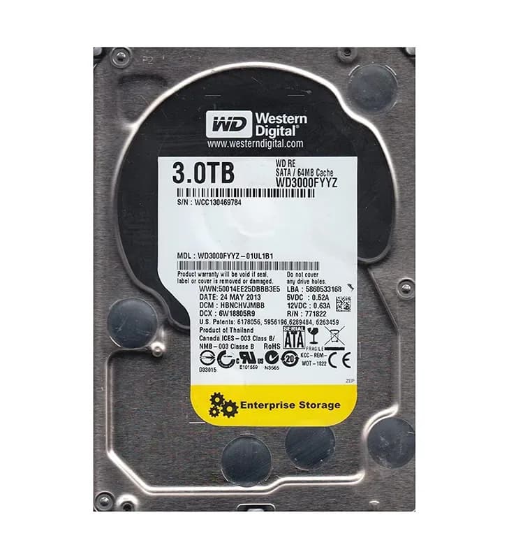 Western Digital WD3000FYYZ-01UL1B1 3TB 6Gb/s SATA