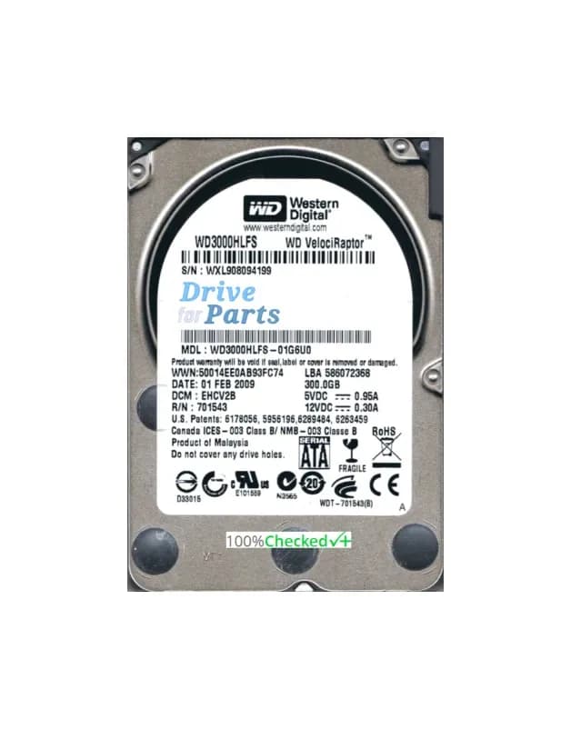 Western Digital WD3000HLFS-01G6U0 300GB 3Gb/s SATA