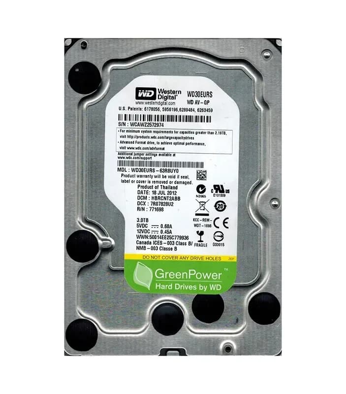 Western Digital WD30EURS-63R8UY0 3TB 3Gb/s SATA