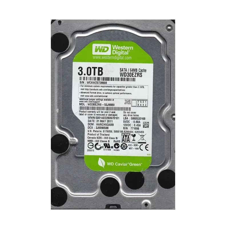 Western Digital WD30EZRS-55J99B0 3TB 3Gb/s SATA