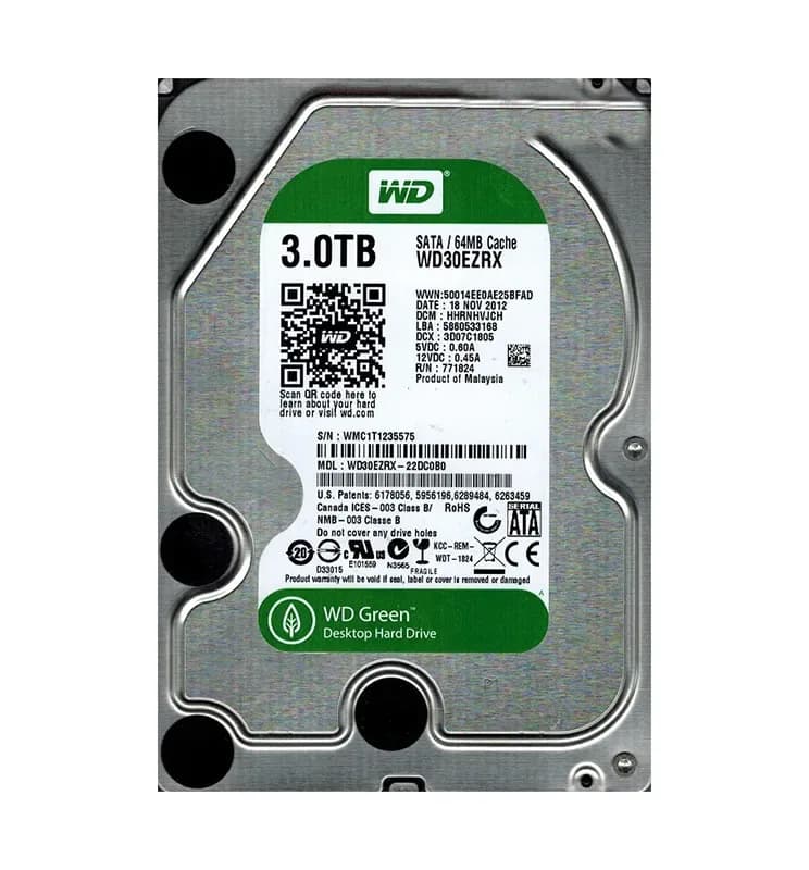 Western Digital WD30EZRX-22DC0B0 3TB 6Gb/s SATA