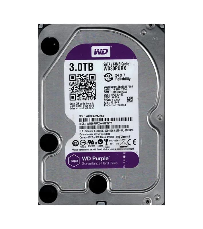 Western Digital WD30PURX-64P6ZY0 3TB 6Gb/s SATA