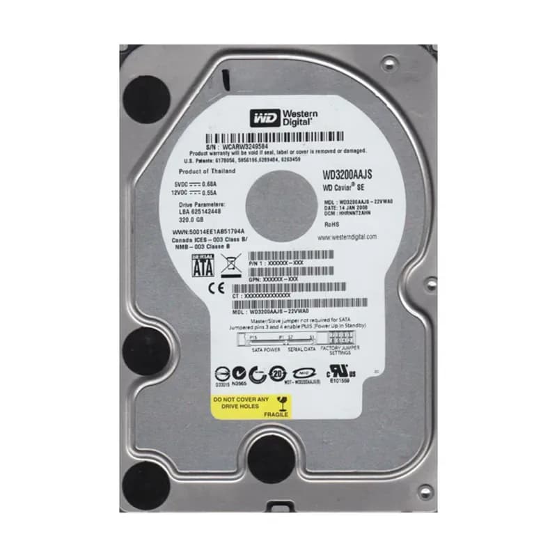Western Digital WD3200AAJS-22VWA0 320GB 3Gb/s SATA
