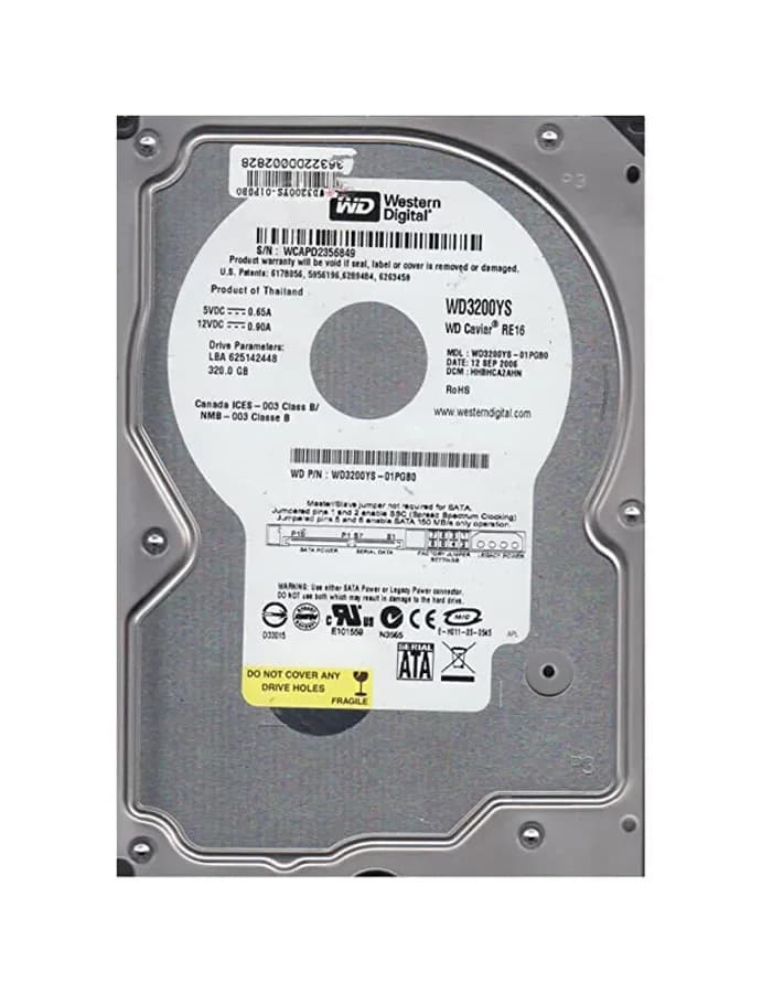 Western Digital WD3200YS-01PGB0 320GB 3Gb/s SATA