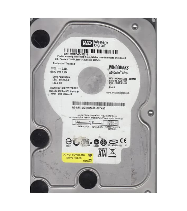 Western Digital WD4000AAKS-00TMA0 400GB 3Gb/s SATA