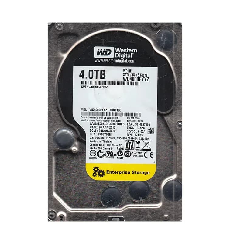 Western Digital WD4000FYYZ-01UL1B0 4TB 6Gb/s SATA