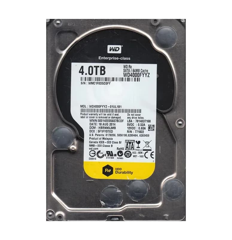 Western Digital WD4000FYYZ-01UL1B1 4TB 6Gb/s SATA