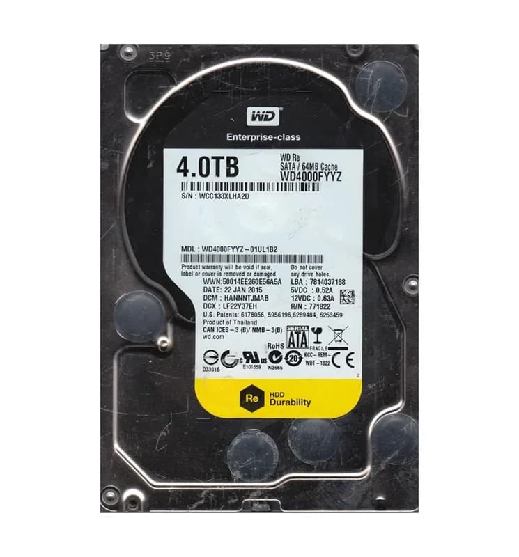 Western Digital WD4000FYYZ-01UL1B2 4TB 6Gb/s SATA