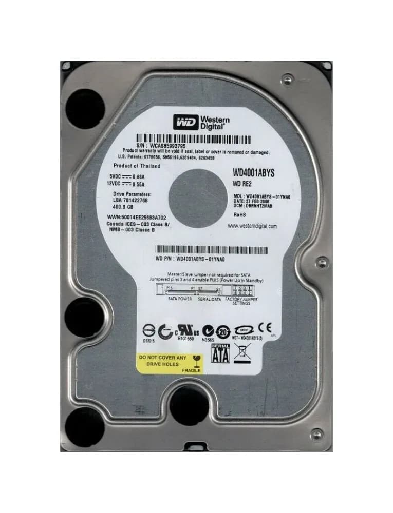 Western Digital WD4001ABYS-01YNA0 400GB 3Gb/s SATA