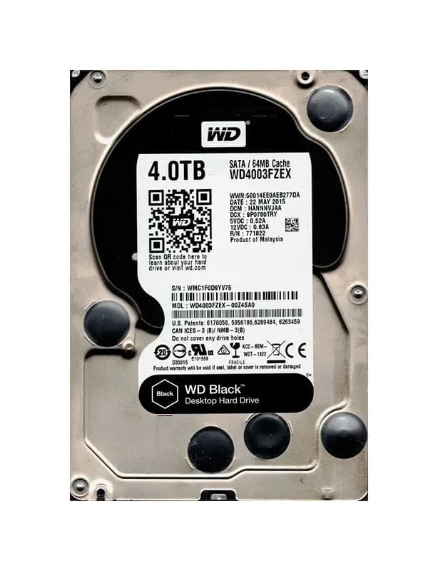 Western Digital WD4003FZEX-00Z4SA0 4TB 6Gb/s SATA