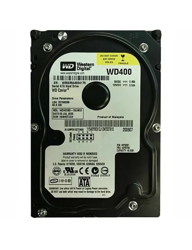 Western Digital WD400BD-08JMC0 40GB 1.5Gb/s SATA