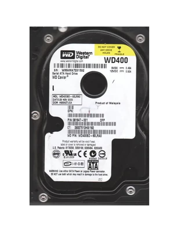 Western Digital WD400BD-60LRA0 40GB 1.5Gb/s SATA