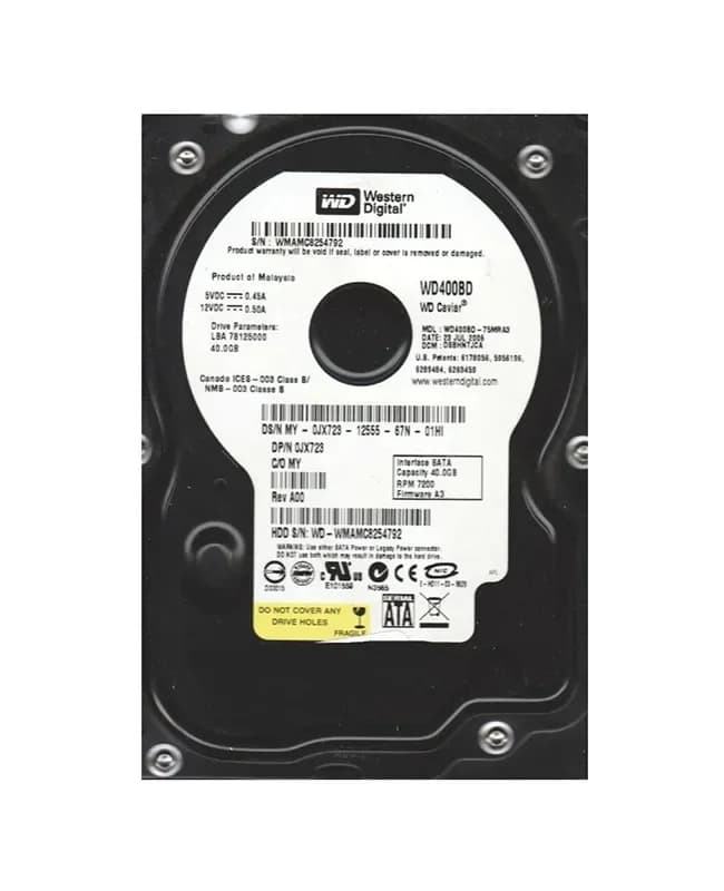 Western Digital WD400BD-75MRA3 40GB 1.5Gb/s SATA