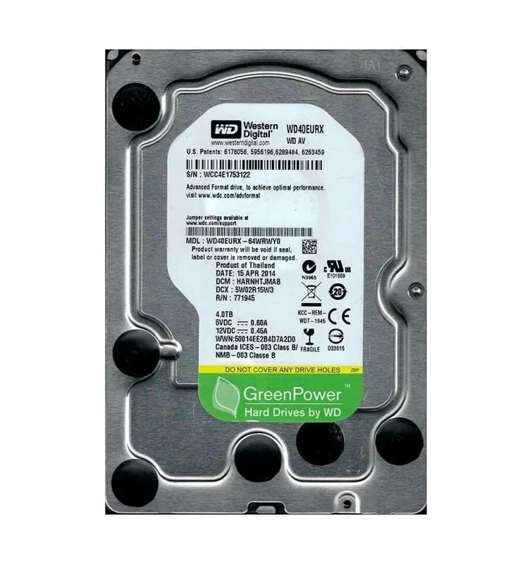 Western Digital WD40EURX-64WRWY0 4TB 6Gb/s SATA