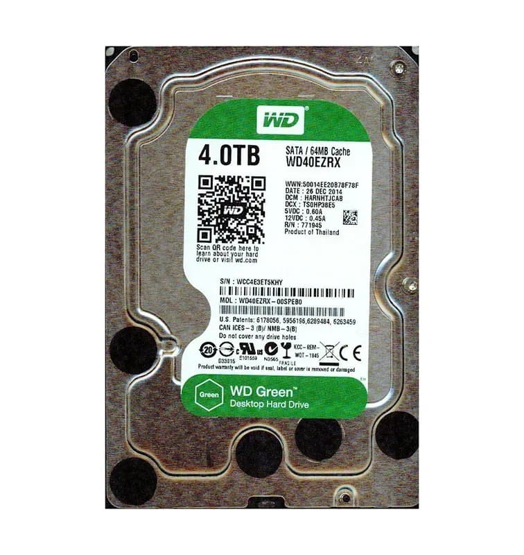 Western Digital WD40EZRX-00SPEB0 4TB 6Gb/s SATA