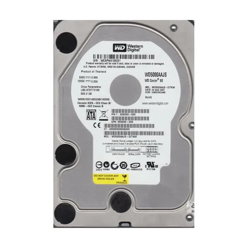 Western Digital WD5000AAJS-22TKA0 500GB 3Gb/s SATA