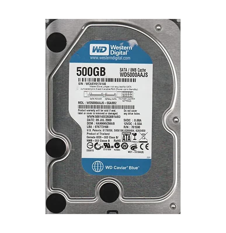Western Digital WD5000AAJS-55A8B2 500GB 3Gb/s SATA