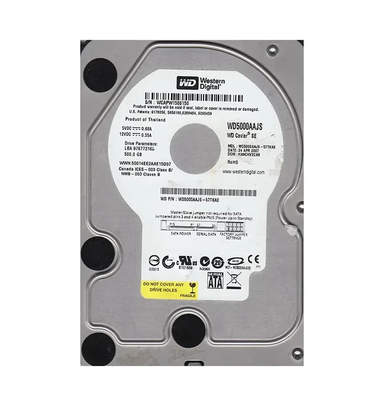 Western Digital WD5000AAJS-57TKA0 500GB 3Gb/s SATA