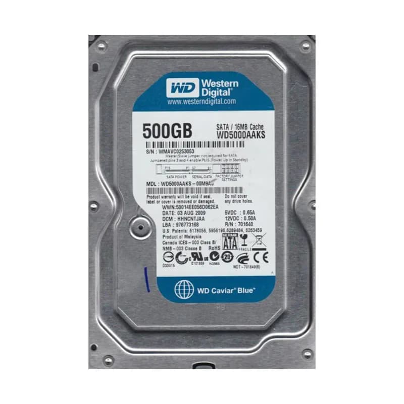 Western Digital WD5000AAKS-00M9A0 500GB 3Gb/s SATA
