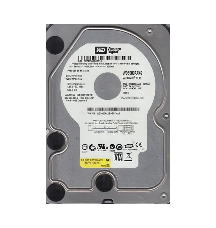 Western Digital WD5000AAKS-00TMA0 500GB 3Gb/s SATA