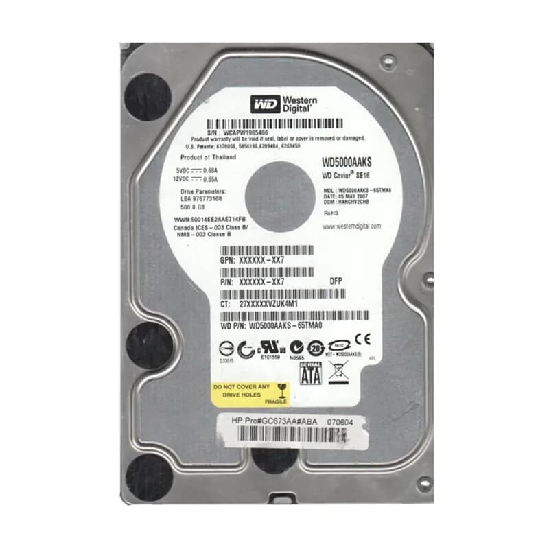 Western Digital WD5000AAKS-65TMA0 500GB 3Gb/s SATA