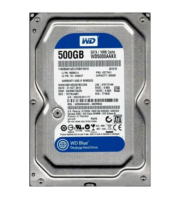 Western Digital WD5000AAKX-08ERMA 500GB 6Gb/s SATA