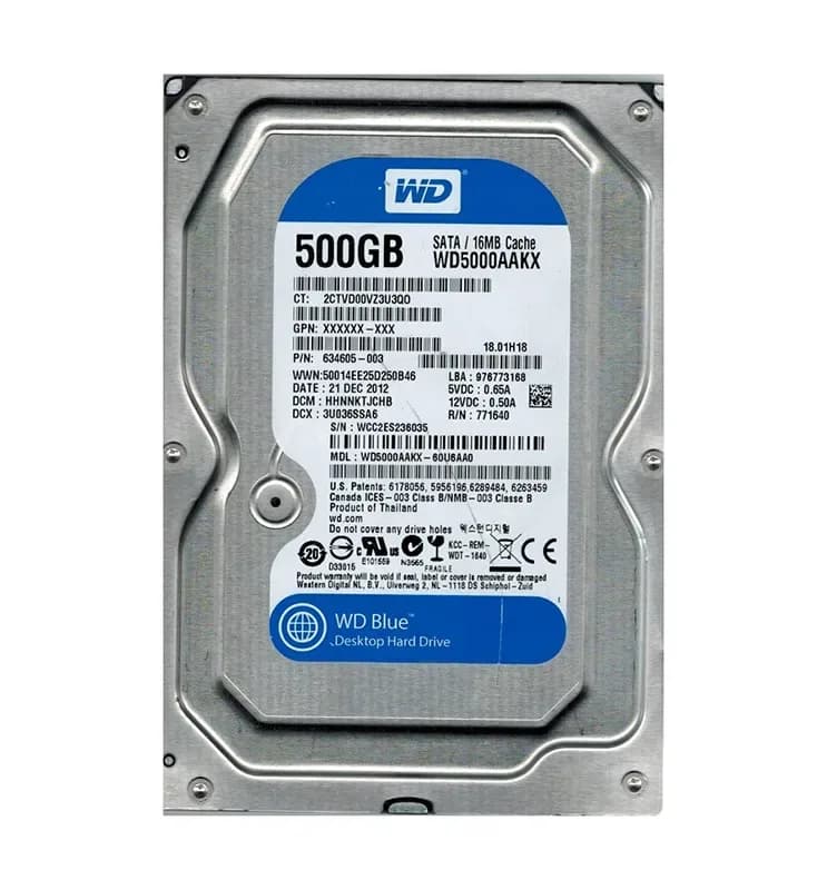 Western Digital WD5000AAKX-60U6AA0 500GB 6Gb/s SATA
