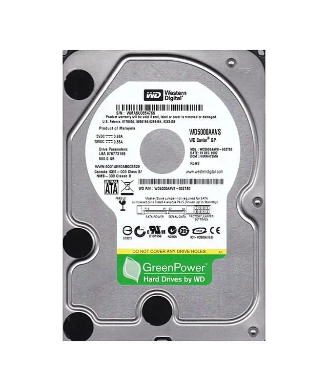 Western Digital WD5000AAVS-00ZTB0 500GB 3Gb/s SATA
