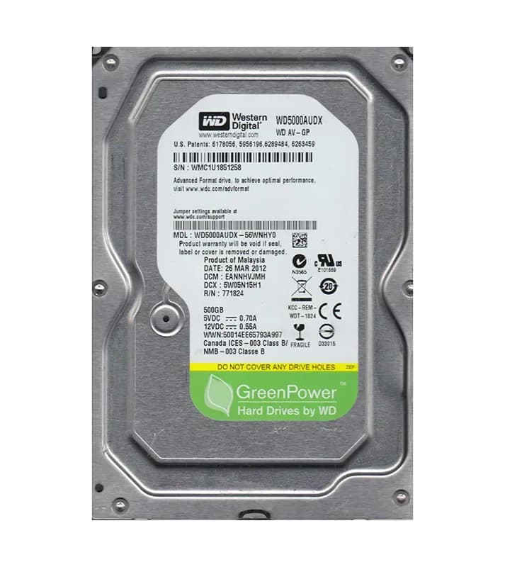 Western Digital WD5000AUDX-56WNHY0 500GB 6Gb/s SATA