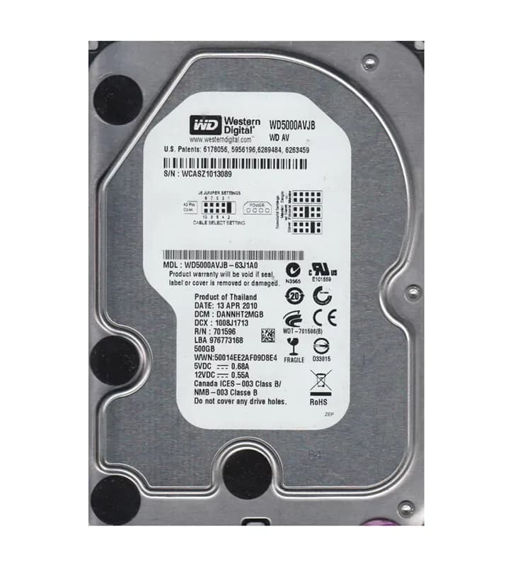 Western Digital WD5000AVJB-63J1A0 500GB IDE Ultra ATA/100 (ATA-6)