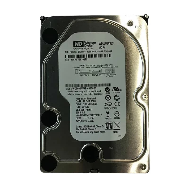 Western Digital WD5000AVJS-63B0B0 500GB 3Gb/s SATA