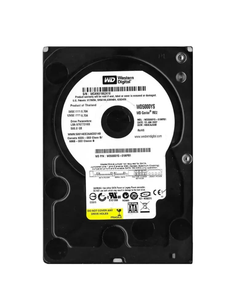 Western Digital WD5000YS-01MPB1 500GB 3Gb/s SATA