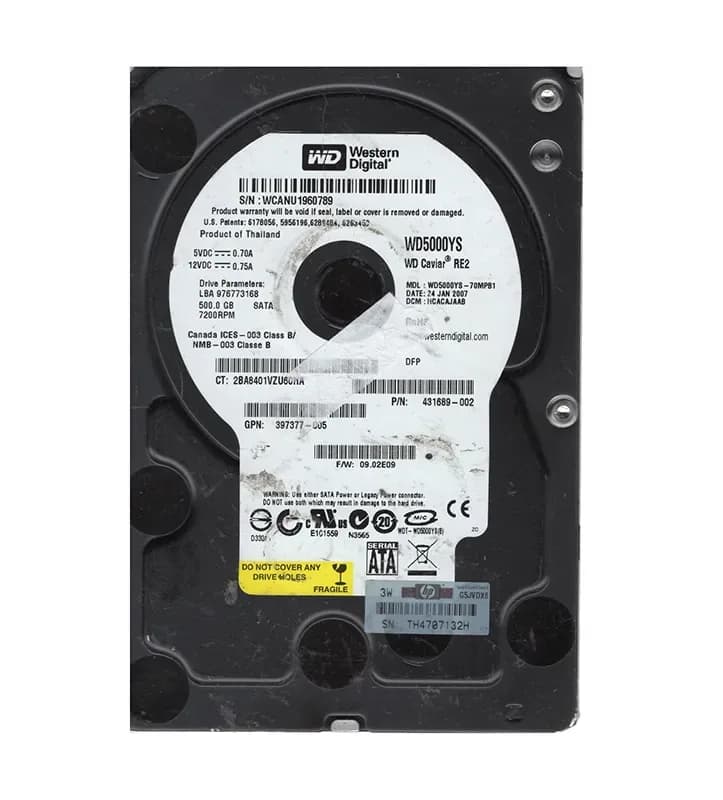 Western Digital WD5000YS-70MPB1 500GB 3Gb/s SATA