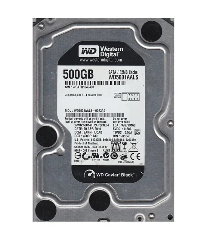 Western Digital WD5001AALS-00E3A0 500GB 3Gb/s SATA