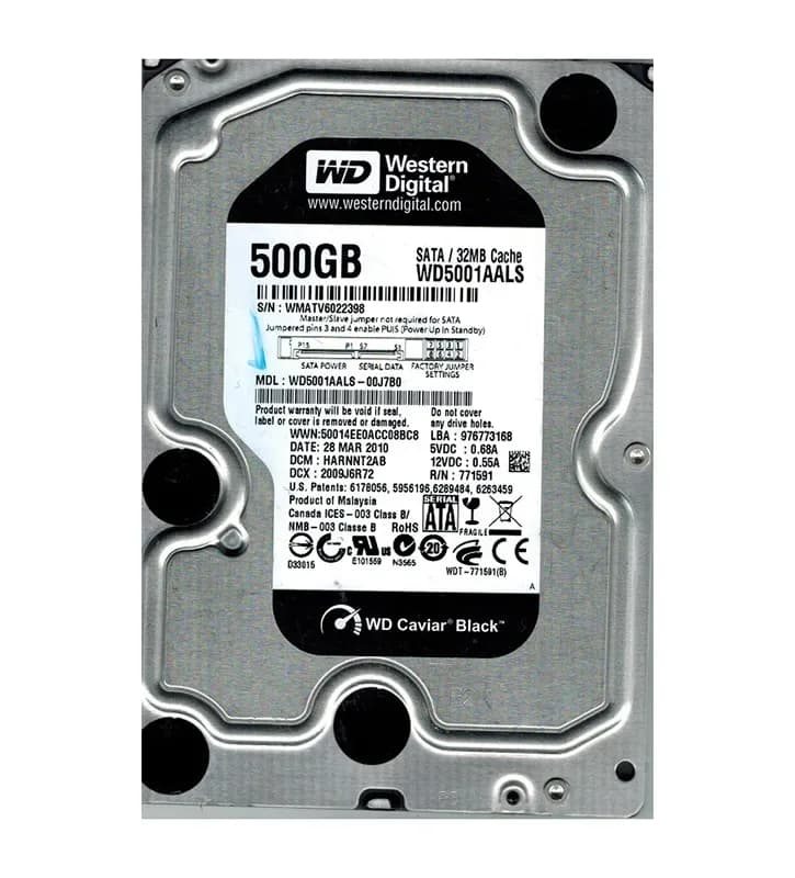 Western Digital WD5001AALS-00J7B0 500GB 3Gb/s SATA