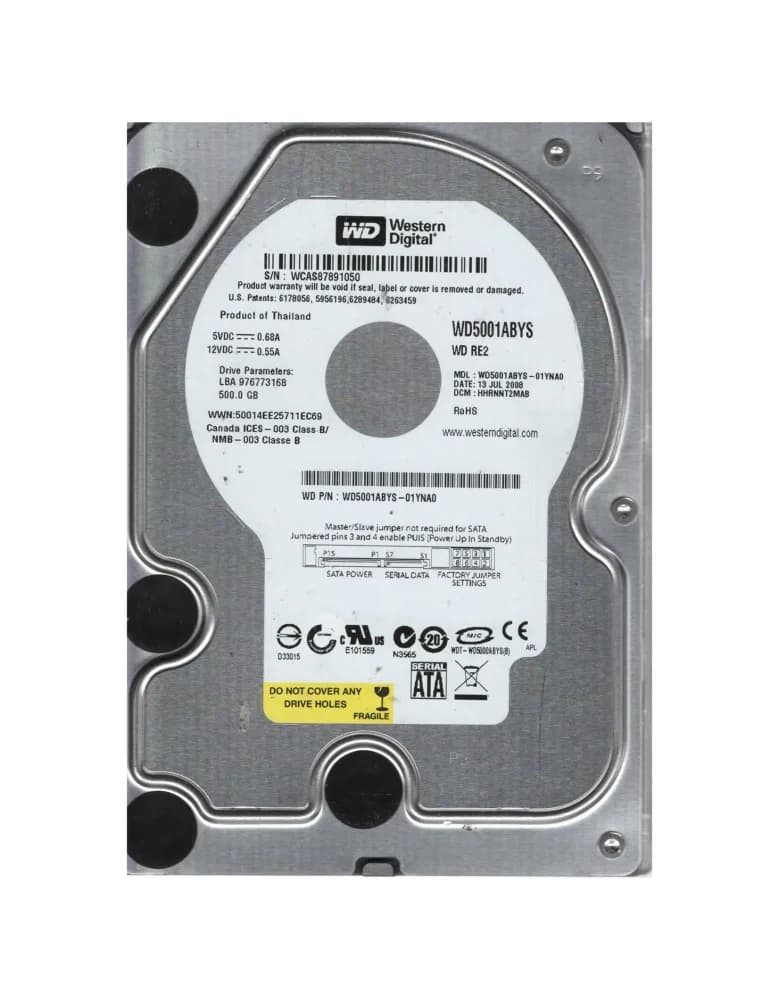 Western Digital WD5001ABYS-01YNA0 500GB 3Gb/s SATA