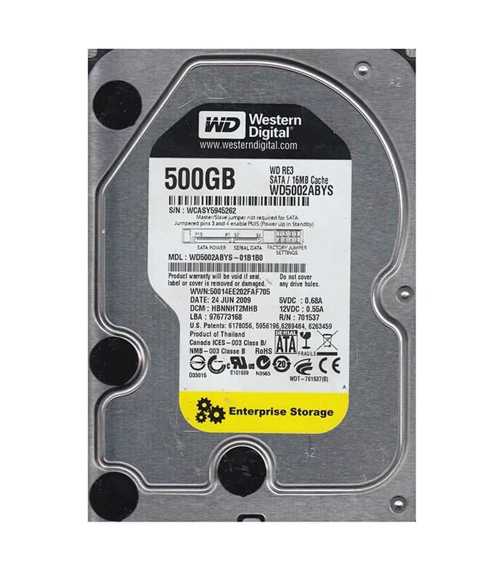 Western Digital WD5002ABYS-01B1B0 500GB 3Gb/s SATA