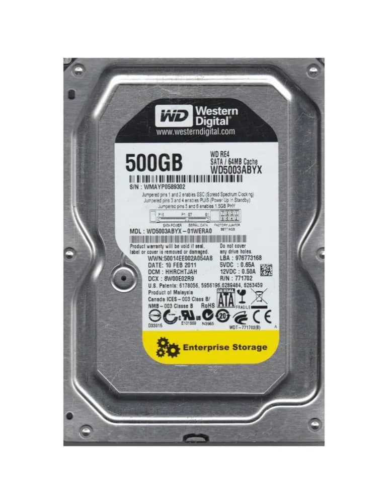 Western Digital WD5003ABYX-01WERA0 500GB 3Gb/s SATA