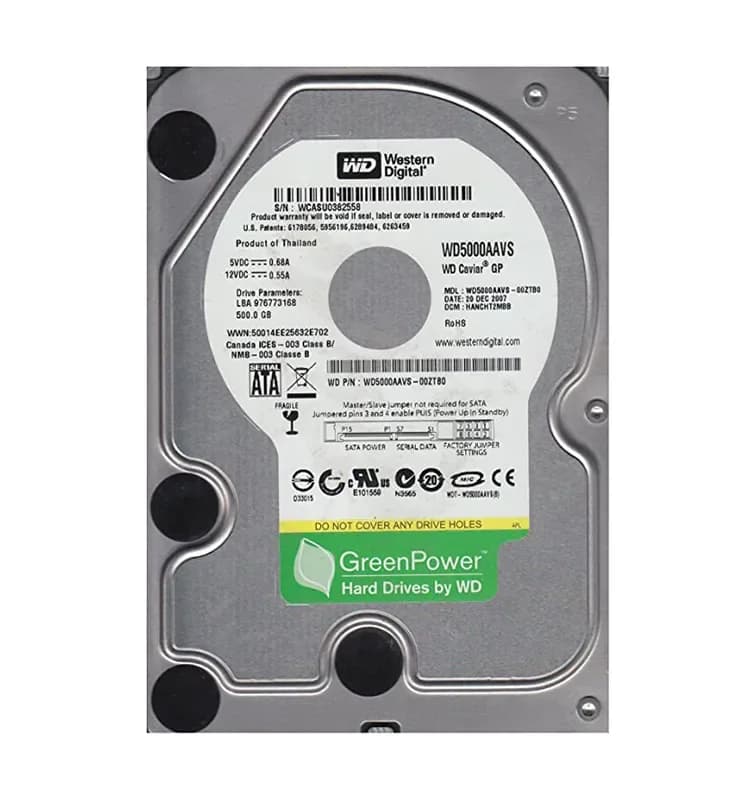Western Digital WD500AAVS-00ZTB0 500GB 3Gb/s SATA
