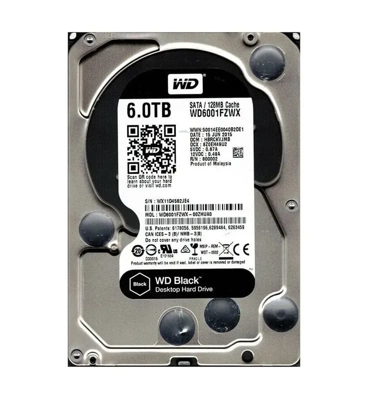 Western Digital WD6001FZWX-00ZHUA0 6TB 6Gb/s SATA