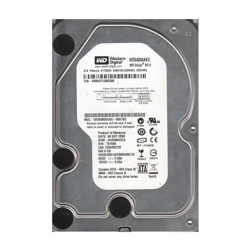 Western Digital WD6400AAKS-00A7B2 640GB 3Gb/s SATA