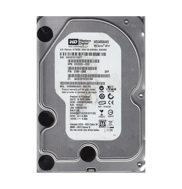 Western Digital WD6400AAKS-65A7B0 640GB 3Gb/s SATA