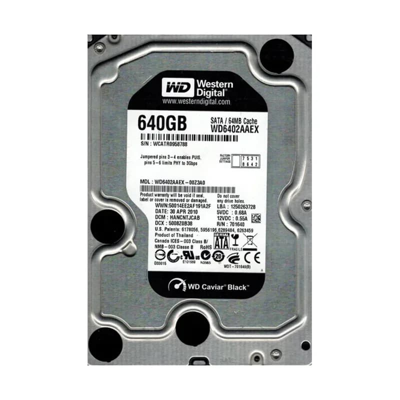 Western Digital WD6402AAEX-00Z3A0 640GB 6Gb/s SATA