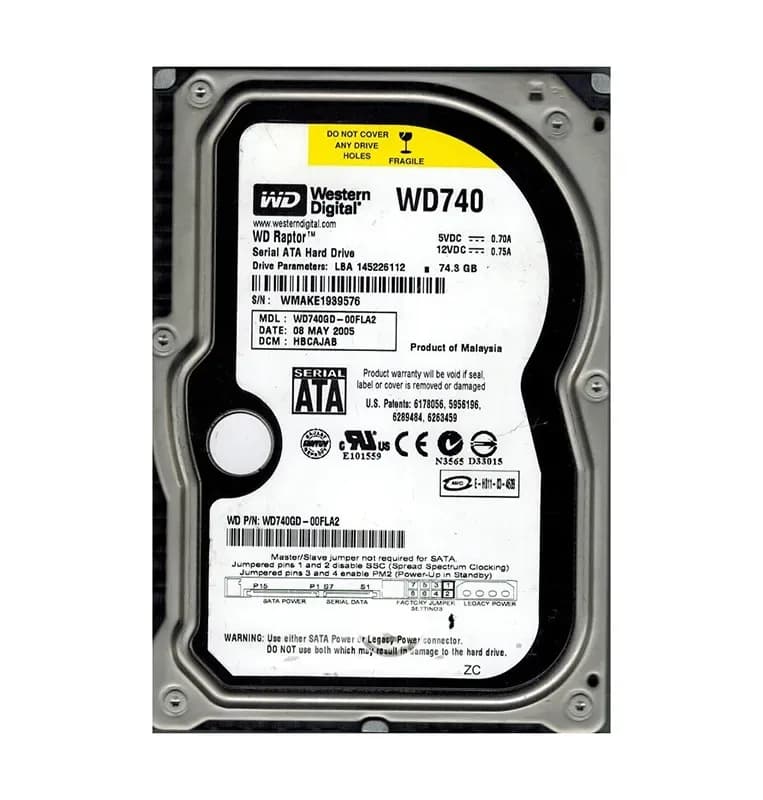 Western Digital WD740GD-00FLA2 74GB 1.5Gb/s SATA