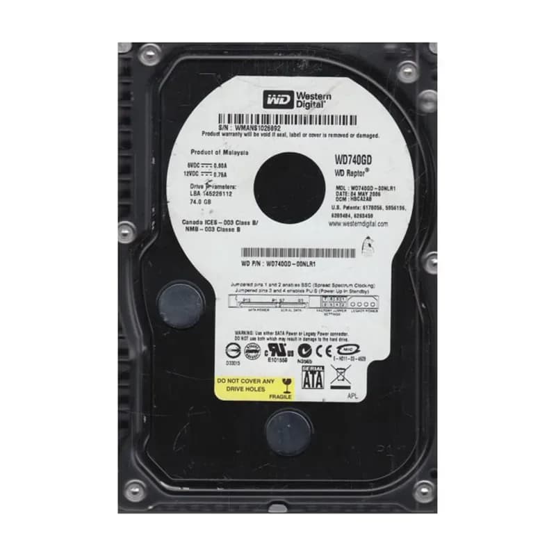 Western Digital WD740GD-00NLR1 74GB 1.5Gb/s SATA