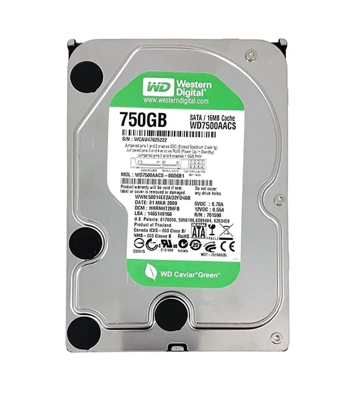 Western Digital WD7500AACS-00D6B1 750GB 3Gb/s SATA
