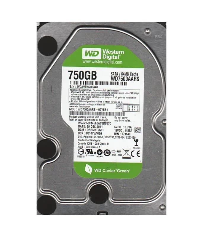 Western Digital WD7500AARS-00Y5B1 750GB 3Gb/s SATA
